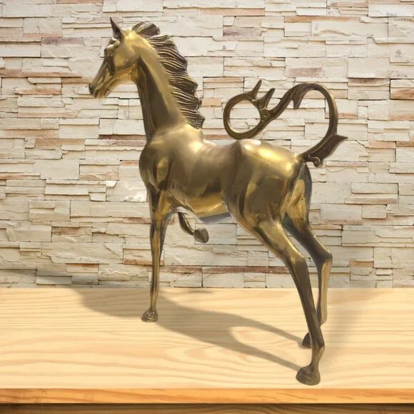 Vintage Brass Horse Statue - Picture 11 of 16